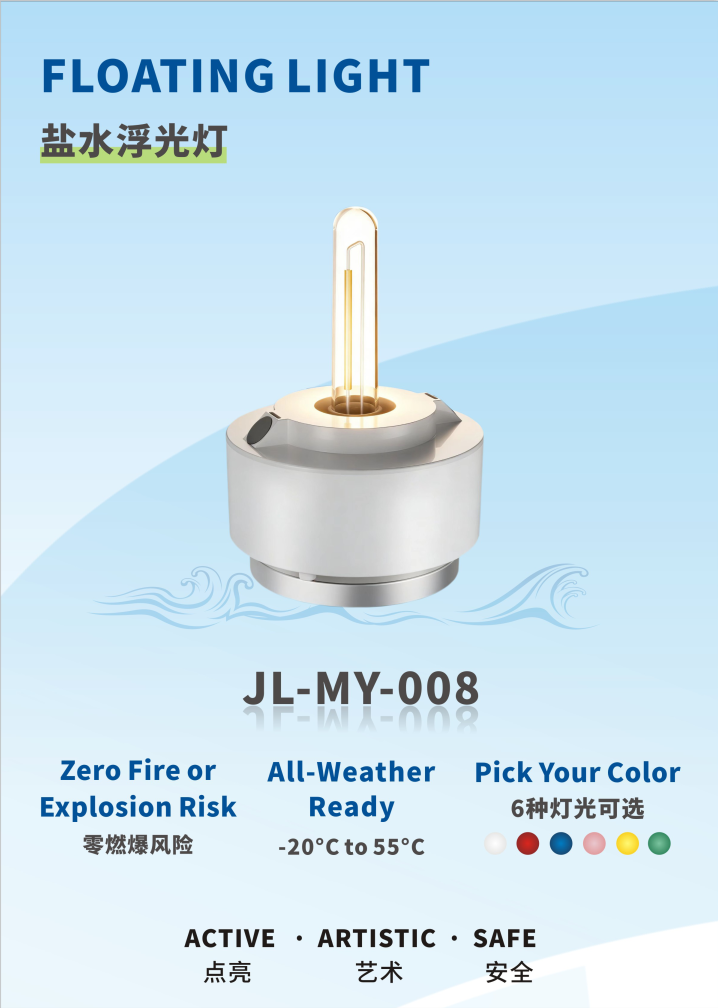 salt water candle floating light